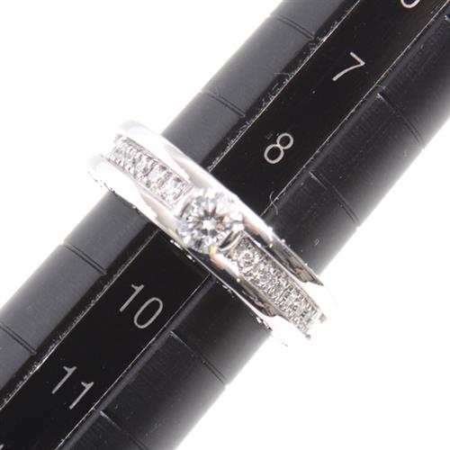 ブルガリ 指輪 レディース ビー ゼロワン B-ZERO1 ソリテール ダイヤリング 49号 D0.34ct ホワイトゴールド BVLGARI 750WG 中古
