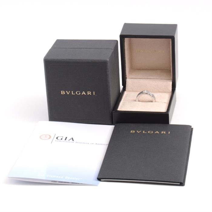 ブルガリ 指輪 レディース ビー ゼロワン B-ZERO1 ソリテール ダイヤリング 49号 D0.34ct ホワイトゴールド BVLGARI 750WG 中古