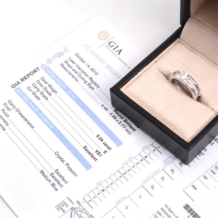 ブルガリ 指輪 レディース ビー ゼロワン B-ZERO1 ソリテール ダイヤリング 49号 D0.34ct ホワイトゴールド BVLGARI 750WG 中古