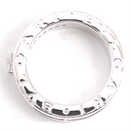 ブルガリ 指輪 レディース ビー ゼロワン B-ZERO1 ソリテール ダイヤリング 49号 D0.34ct ホワイトゴールド BVLGARI 750WG 中古