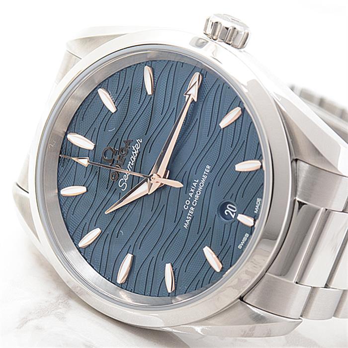 オメガ 時計 レディース メンズ シーマスター アクアテラ コーアクシャル ブルー文字盤 ステンレス OMEGA SS 220.10.38.20.03.002 未使用展示品