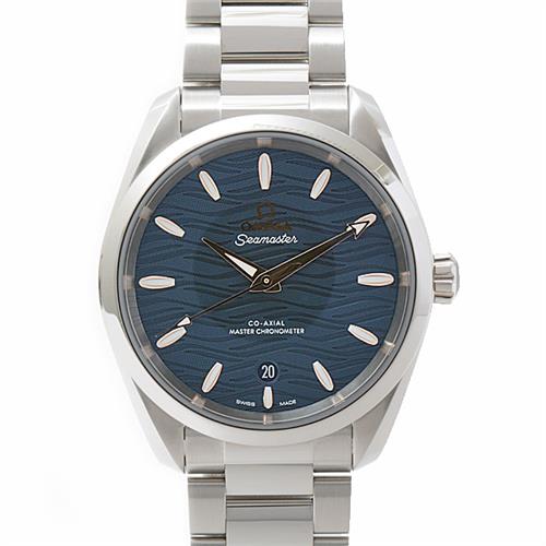 オメガ 時計 レディース メンズ シーマスター アクアテラ コーアクシャル ブルー文字盤 ステンレス OMEGA SS 220.10.38.20.03.002 未使用展示品