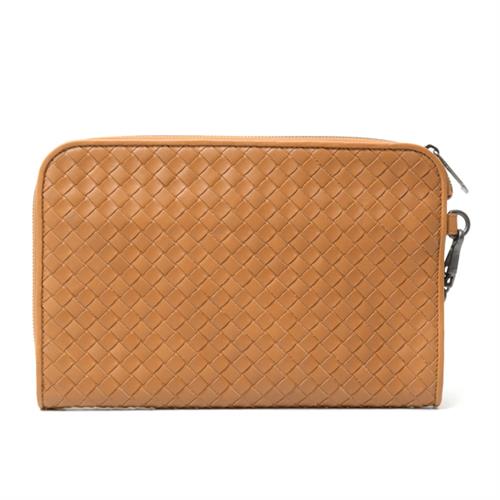 ボッテガヴェネタ バッグ メンズ イントレチャート アーバンドッグ クラッチ セカンド レザー ブラウン 493190 BOTTEGA VENETA 中古