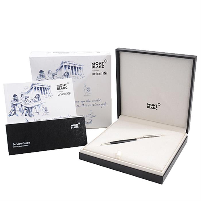 モンブラン ボールペン メンズ レディース マイスターシュテュック ユニセフ ドゥエ クラシック ローラーボール MONTBLANC ブラック 中古