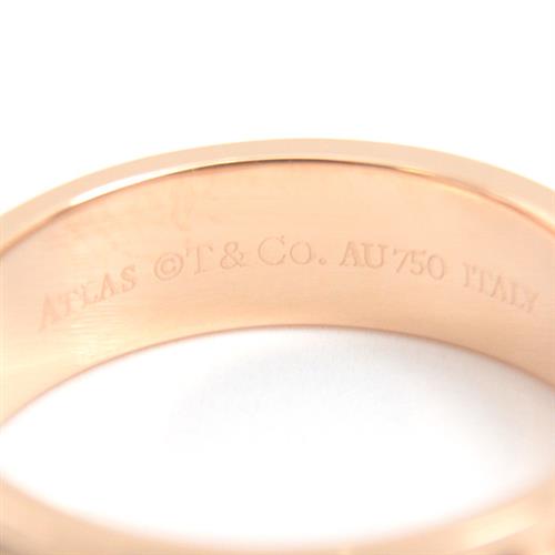 ティファニー 指輪 レディース アトラス 3Pダイヤモンド リング 11.5号 ピンクゴールド TIFFANY 750PG 中古