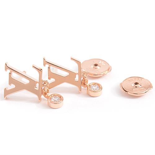 ルイヴィトン Louis Vuitton ピュス イディール ブロッサム LV ダイヤモンド ピアス ピンクゴールド Louis Vuitton 750PG 中古