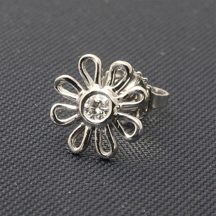 ティファニー ピアス レディース デイジー 1Pダイヤ ピアス プラチナ TIFFANY PT950 中古
