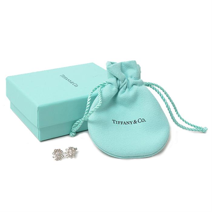 ティファニー ピアス レディース デイジー 1Pダイヤ ピアス プラチナ TIFFANY PT950 中古