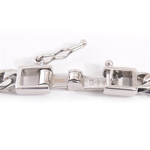 喜平 ネックレス PT850 6面カット ダブル 30g 50cm 造幣局検定刻印入 メンズ レディース チェーン プラチナ PT 中古