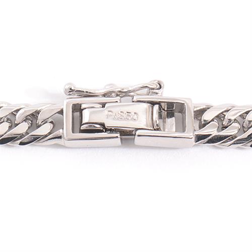 喜平 ネックレス PT850 6面カット ダブル 30g 50cm 造幣局検定刻印入 メンズ レディース チェーン プラチナ PT 中古