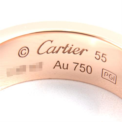 カルティエ 指輪 ユニセックス ラブリング フル パヴェダイヤモンド リング 55号 ピンクゴールド Cartier 750PG 中古