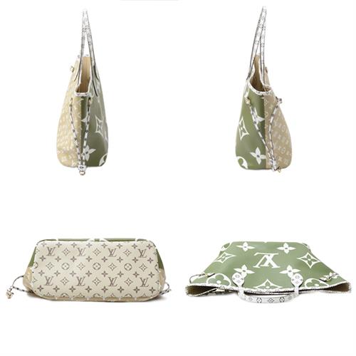 ルイヴィトン バッグ メンズ レディース ユニセックス ジャイアントモノグラム ネヴァーフルMM ハンドバッグ トートバッグ Louis Vuitton M44568 中古