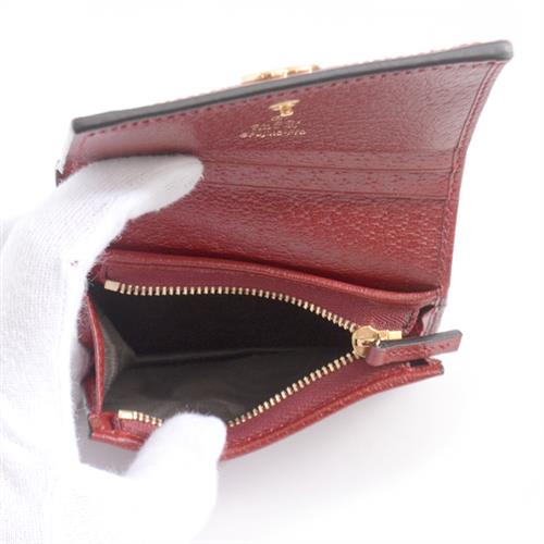 グッチ 財布 メンズ レディース ミニGGスプリーム カードケース ウォレット 二つ折り財布 ドラえもん レッド ブラウン 647788 GUCCI 中古