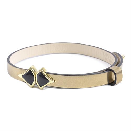 ブルガリ 小物 レディース 二重ブレスレット ディーヴァ ゴールド BVLGARI レザー 中古