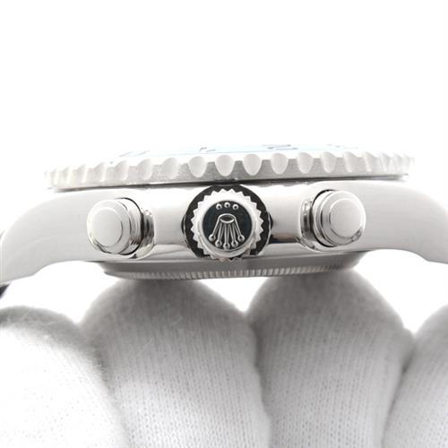 ロレックス 時計 メンズ ヨットマスターⅡ 新ギャラ ベンツ針 ランダム ホワイト文字盤 ステンレス 自動巻 ROLEX SS 116680 中古