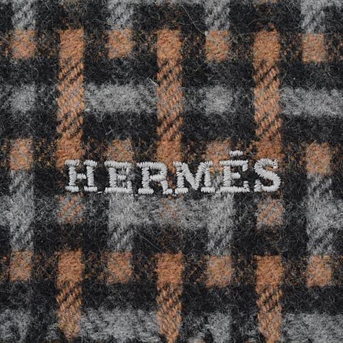 エルメス マフラー メンズ レディース H柄 タータンチェック フリンジマフラー マルチカラー カシミヤ HERMES 中古