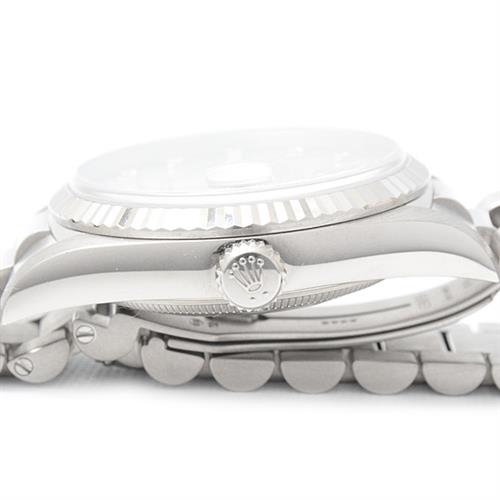 ロレックス 時計 メンズ デイデイト A番 8Pダイヤ 2Pバケットダイヤ ホワイトゴールド 自動巻 ROLEX 750WG 18239A 中古