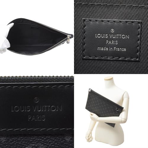 ルイヴィトン バッグ メンズ モノグラムエクリプス ポシェットディスカバリー セカンドバッグ クラッチバッグ Louis Vuitton M62291 中古