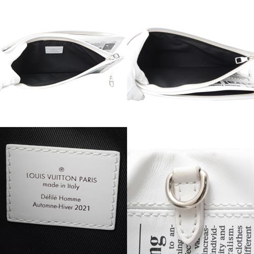 ルイヴィトン バッグ メンズ ニュースペーパークラッチバッグ セカンドバッグ ポーチ レザー Louis Vuitton M80849 中古