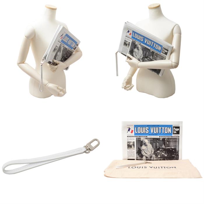 ルイヴィトン バッグ メンズ ニュースペーパークラッチバッグ セカンドバッグ ポーチ レザー Louis Vuitton M80849 中古