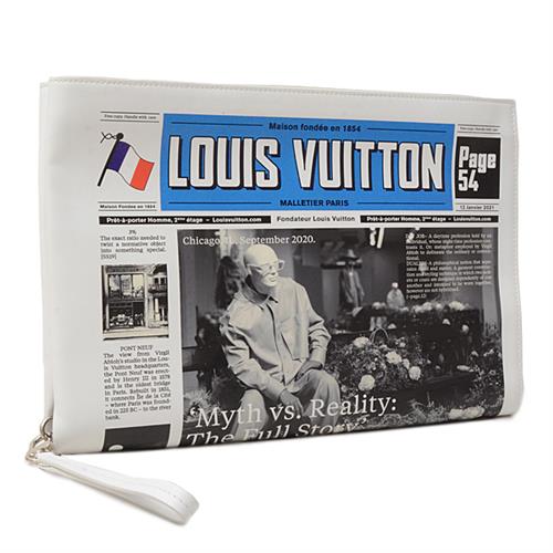ルイヴィトン バッグ メンズ ニュースペーパークラッチバッグ セカンドバッグ ポーチ レザー Louis Vuitton M80849 中古