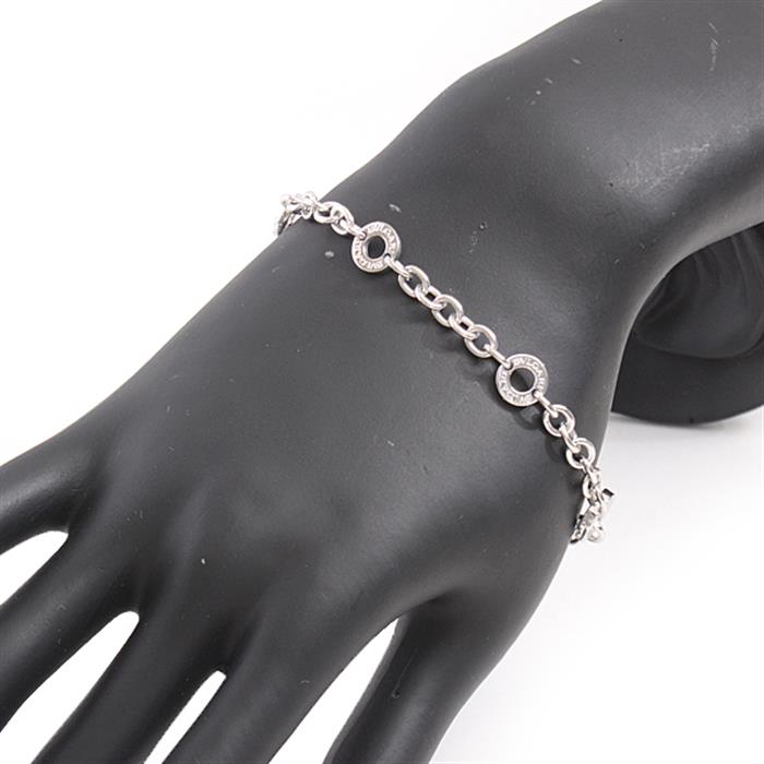 ブルガリ ブレスレット レディース メンズ ブルガリブルガリ ホワイトゴールド BVLGARI 750WG 中古