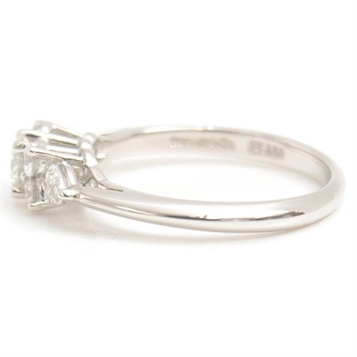 ティファニー 指輪 レディース セブンストーン 立爪 ダイヤモンド リング 9号 プラチナ TIFFANY PT950 中古