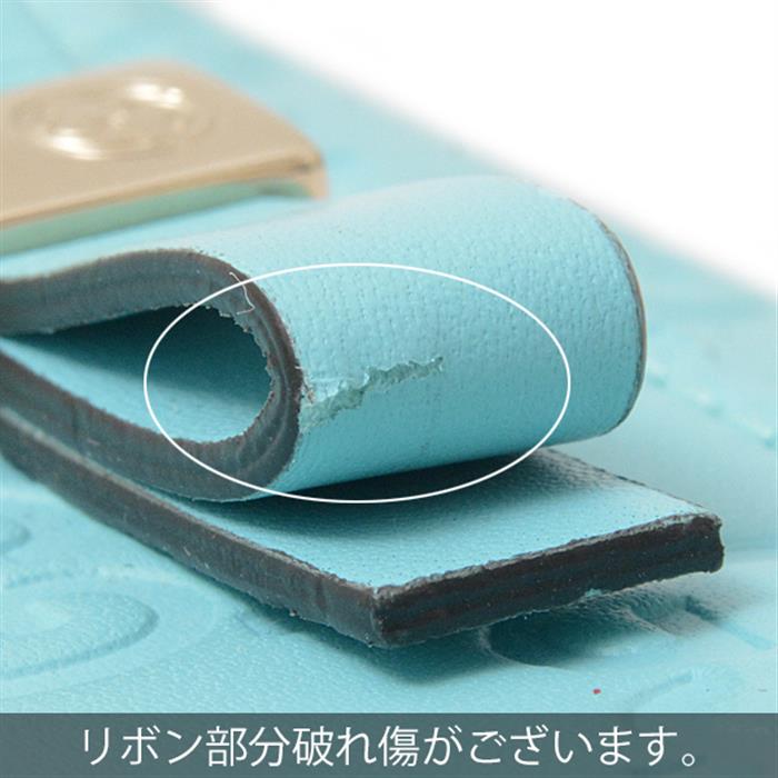 グッチ 財布 レディース グッチシマ リボン付きフラップ長財布 レザー ブルー系 GUCCI 388679 中古