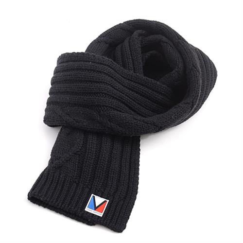 ルイヴィトン マフラー レディース メンズ ケーブルニット ブラック ウール Louis Vuitton M75368 中古