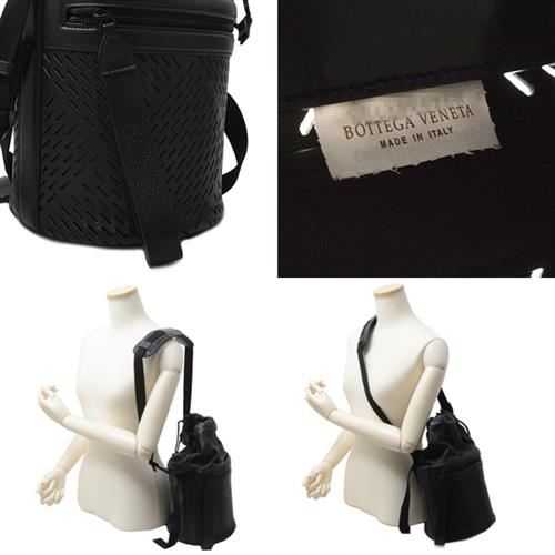 ボッテガヴェネタ バッグ レディース ラムスキン ショルダーバッグ 2WAY ブラック BOTTEGA VENETA 中古