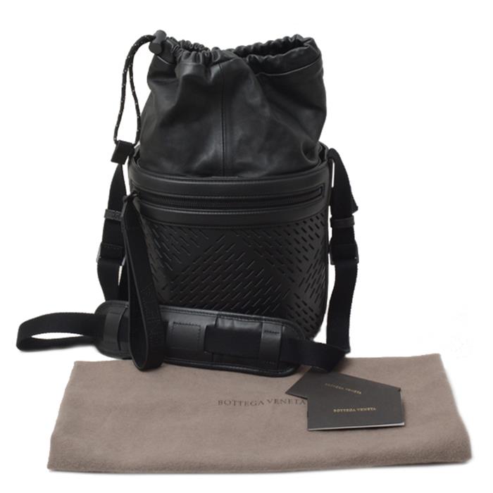 ボッテガヴェネタ バッグ レディース ラムスキン ショルダーバッグ 2WAY ブラック BOTTEGA VENETA 中古