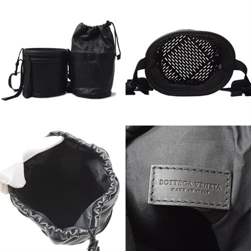 ボッテガヴェネタ バッグ レディース ラムスキン ショルダーバッグ 2WAY ブラック BOTTEGA VENETA 中古