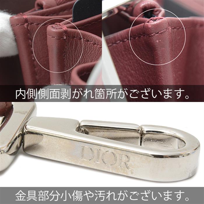 クリスチャンディオール バッグ 財布 レディース パーソナルクラッチ リモワコラボ ショルダーバッグ 長財布 アルミニウム ピンク Christian Dior 2DRCA295YWT 中古