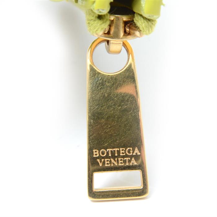 ボッテガヴェネタ 財布 レディース イントレチャート 二つ折り財布 コンパクトウォレット ライムグリーン BOTTEGA VENETA 中古