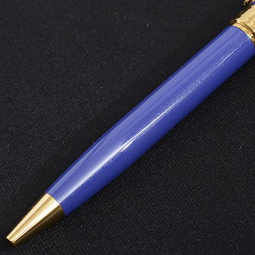 ミキモト 筆記具 ユニセックス ツイスト式ボールペン 真珠付き ノベルティ 非売品 P4.2mm ブルー MIKIMOTO 中古