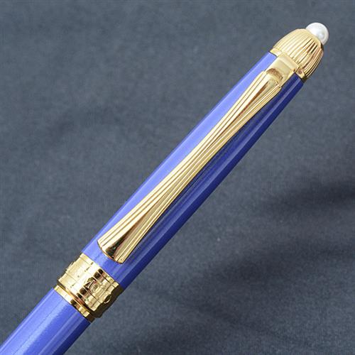 ミキモト 筆記具 ユニセックス ツイスト式ボールペン 真珠付き ノベルティ 非売品 P4.2mm ブルー MIKIMOTO 中古