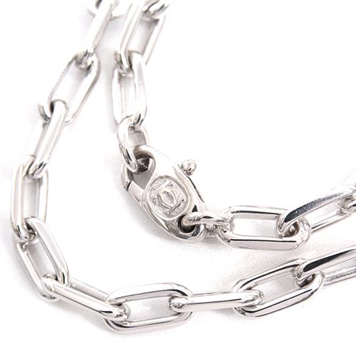 カルティエ ネックレス ユニセックス スパルタカス チェーン ネックレス 34.5g 保証書付き ホワイトゴールド Cartier 750WG 中古