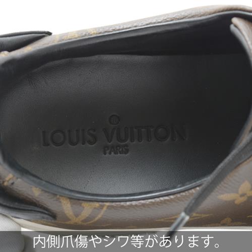 ルイヴィトン 靴 メンズ フロントローライン スニーカー 表記サイズ7 1/2 日本サイズ26cm ローカット シューズ レザー×ラバー ブラウン×ブラック Louis Vuitton 中古
