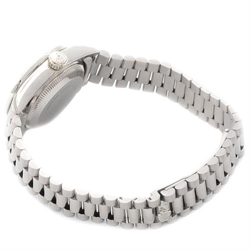 ロレックス 時計 レディース デイトジャスト ダイヤモンド ホワイトゴールド シルバーコンピューター文字盤 自動巻 ROLEX 750WG 69139G 中古