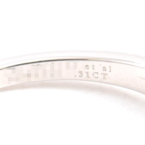 ティファニー 指輪 レディース ルシダ プリンセスカットダイヤ リング D0.31ct 10.5号 プラチナ TIFFANY PT950 中古