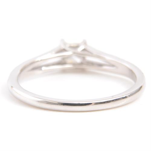 ティファニー 指輪 レディース ルシダ プリンセスカットダイヤ リング D0.31ct 10.5号 プラチナ TIFFANY PT950 中古