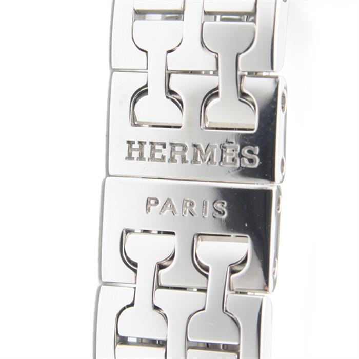 エルメス 腕時計 レディース Hウォッチ ミニ シェル文字盤 電池式 クオーツ SS ステンレス HH1.110 HERMRS 中古
