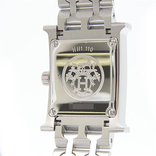 エルメス 腕時計 レディース Hウォッチ ミニ シェル文字盤 電池式 クオーツ SS ステンレス HH1.110 HERMRS 中古