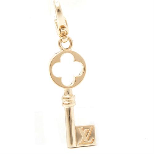 ルイヴィトン ペンダント レディース メンズ チャーム ドゥ モノグラム クレ キー イエローゴールド Louis Vuitton 750YG Q93058 中古
