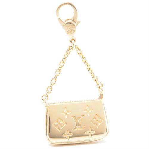 ルイヴィトン チャーム レディース ポシェットアクセソワール チャーム ドゥ モノグラム イエローゴールド Louis Vuitton Q93062 750YG 中古