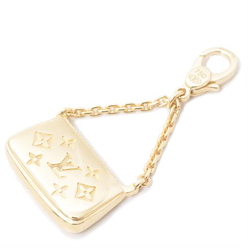 ルイヴィトン チャーム レディース ポシェットアクセソワール チャーム ドゥ モノグラム イエローゴールド Louis Vuitton Q93062 750YG 中古