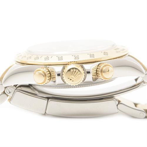 ロレックス 時計 メンズ コスモグラフ デイトナ ランダム ブラック文字盤 イエローゴールド ステンレス ROLEX 116523 SS×YG 中古