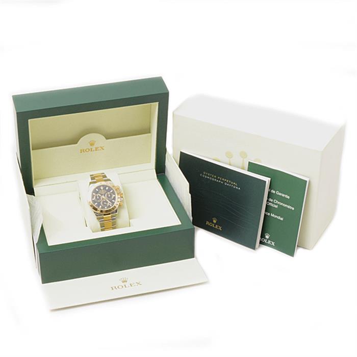 ロレックス 時計 メンズ コスモグラフ デイトナ ランダム ブラック文字盤 イエローゴールド ステンレス ROLEX 116523 SS×YG 中古