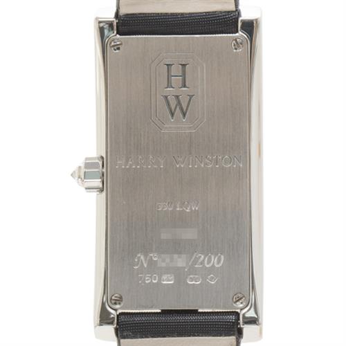 ハリーウィンストン 時計 レディース アヴェニュー ダイヤベゼル 電池式 ネイビーラメ文字盤 HARRY WINSTON 330LQW 750WG ホワイトゴールド 中古