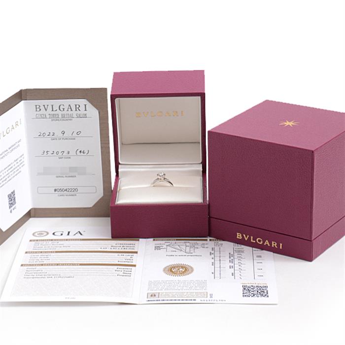 ブルガリ 指輪 レディース インコントロダモーレ ダイヤ リング D0.35ct D-VVS2-EX 46号 6号弱 プラチナ BVLGARI PT950 中古